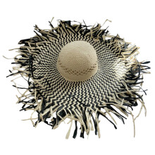 Oversized Straw Hat Beach Hat Handmade Sun Hat Decorative Woven