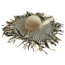 Chapeau de paille surdimensionné à larges bords, chapeau de