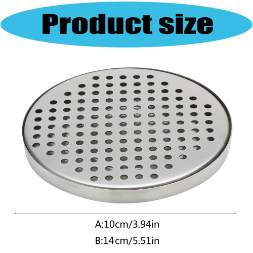 Modern Round Nonrust Steel Drip Catcher Nonslip-Diameter 100MM 2