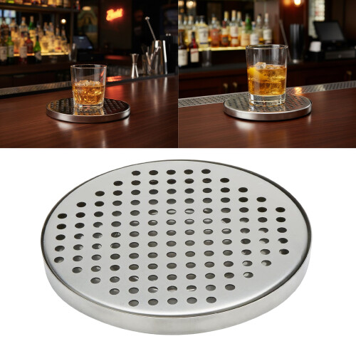 Modern Round Nonrust Steel Drip Catcher Nonslip-Diameter 100MM 1