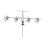 Flugzeug-Windmühle, silberfarben, Metall, 9