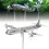 Flugzeug-Windmühle, silberfarben, Metall, 12
