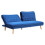 Living And Home Blue Upholstered Convertible Sofa Bed with Wood Leg 4