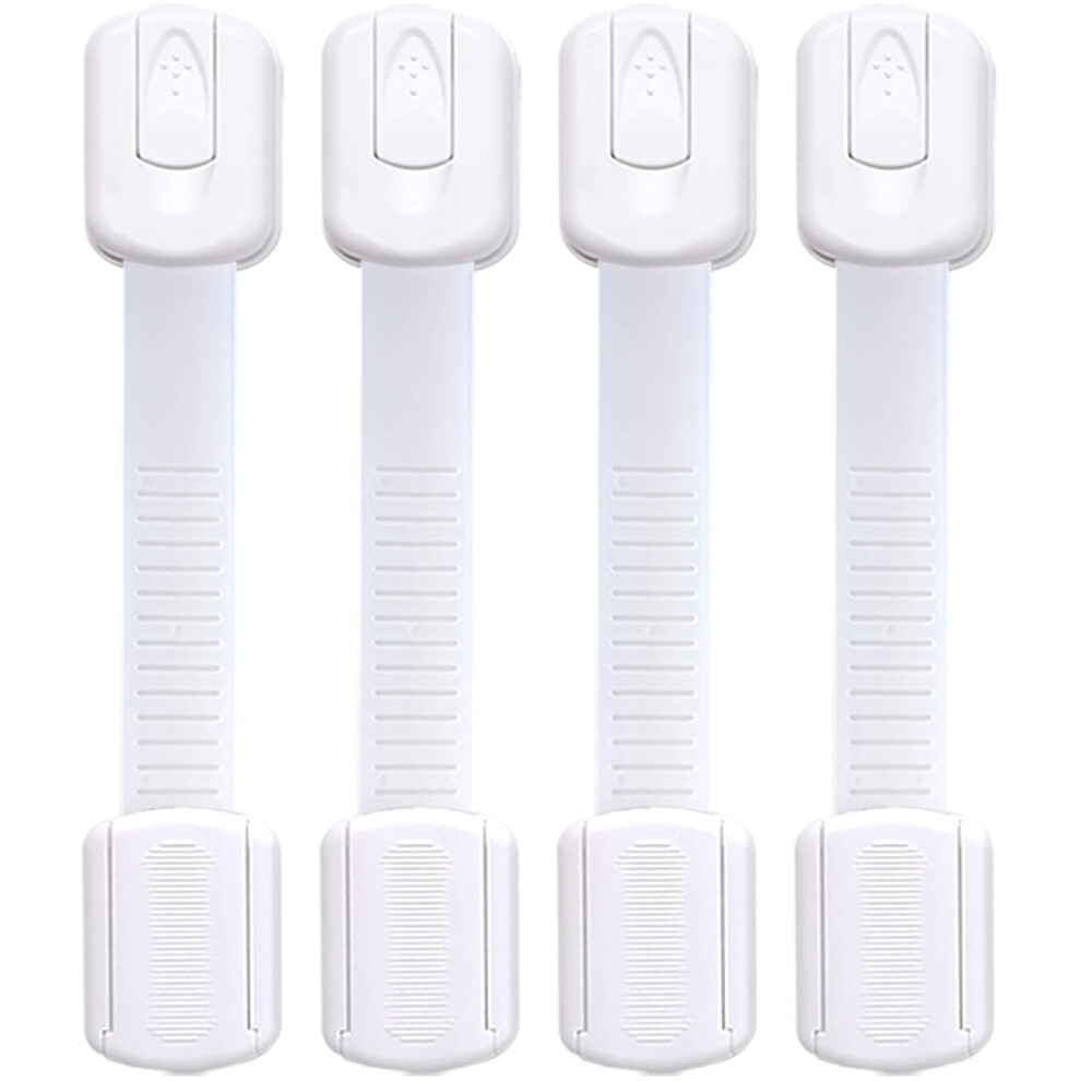 Multi Purpose Use, Peace Of Mind - Child Safety Locks For Cabinets, Drawers, Appliances With Adjustable Strap Latches, Easy To Install And Remove, Reu