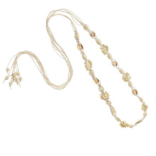 Ceinture tressée bohÚme pour femmes avec charme ethnique-Beige