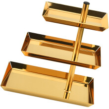 Moderne displaystandaard voor snacks en desserts-goud