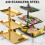 Moderne displaystandaard voor snacks en desserts-goud 6