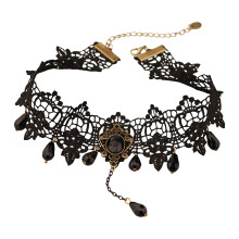 Women Black Lace Choker Necklace Collarbone Neckband with
