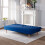 Living And Home Blue Upholstered Convertible Sofa Bed with Wood Leg 3
