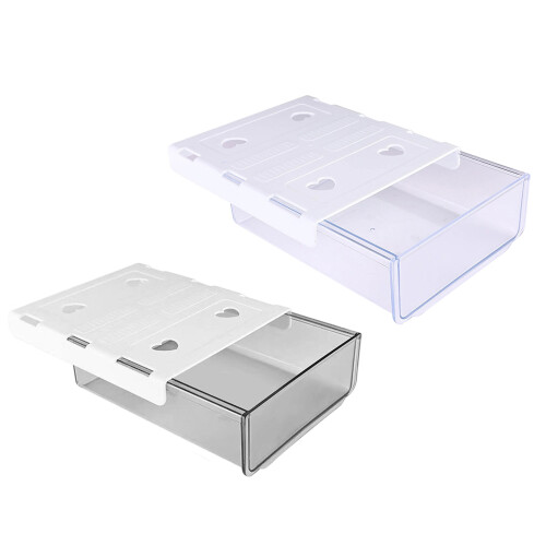 Durable Plastic Concealed Organizers Drawer Box Under-White 1