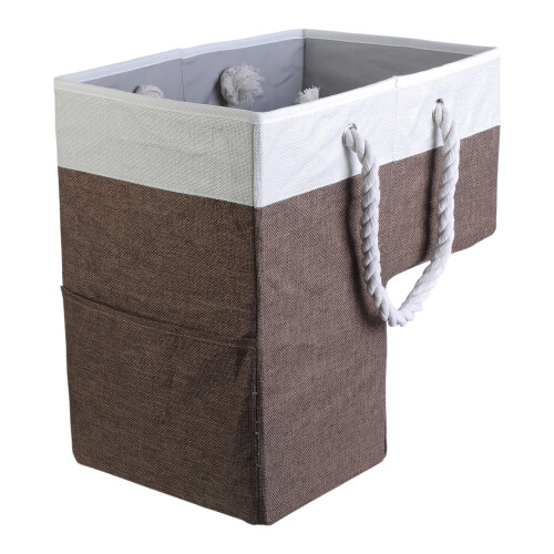 Treppenkorb mit Baumwollseilgriff für-Braun-Beige