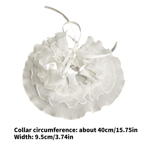 French Styles Decorative Collar Removable Ruffle Collar for Lady 2
