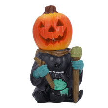 Kürbiskopf-Skelettfiguren, Mini-LED-Beleuchtung,