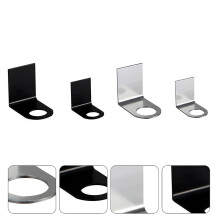 Elegant rustfri flaskeholder i rustfritt stål, selvklebende design for sikker montering, perfekt for dusjsåpeflaske og håndsåpedispenser på badet