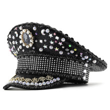 Bride Captain Hat Crystal Sailor Hat for Bachelorette Party