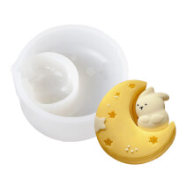 Moon Rabbits Mooncakes mal siliconen cakevorm voor-Maankonijn C