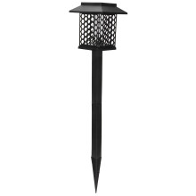 Insectenverdelger met zonnepaneel, muggenlamp, tuinlamp, UVA-licht, paars en wit verkrijgbaar, waterdicht, oplaadbaar, lange batterijduur, dubbele