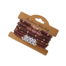 Creative Resin Clay Alloy Sports Charm Bracelet-rugbyI bracelet