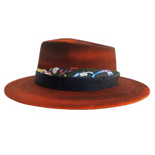 Wool Homburg Hat Wool Panama Hat Gift for Boyfriend Cowboy Hats