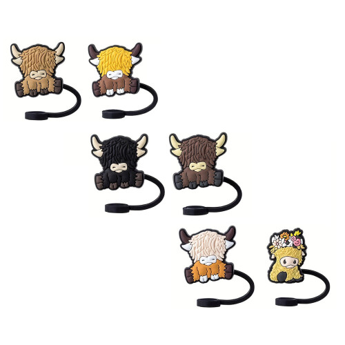 Pack of 6 Attractive Straw Hat Caps Straw Cover Plug Practical