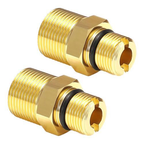 2Pcs High Pressure Washer Outlet Brass Adapter M22 Thread and
