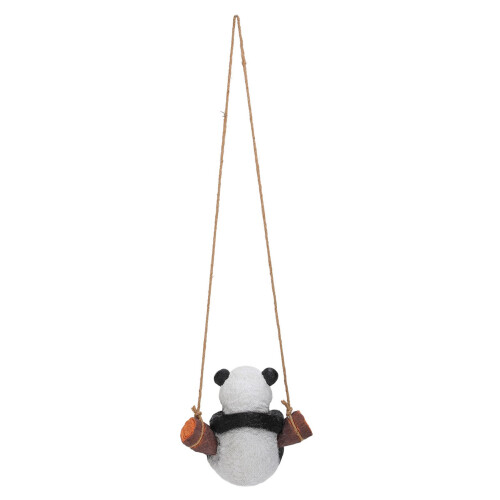 Κρεμαστό στολίδι Swinging Panda για διακόσμηση κήπου, χαριτωμένο διακοσμητικό ζώου, 2