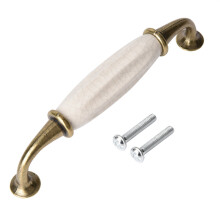 Drawer Pulls for Cabinet Hardware, Zinc Alloy Cabinet Knobs with Solid Sturdy Build, Durable Ceramic Finish Drawer Handles for Furniture Door Wardrobe