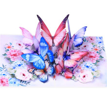 Tanzender Schmetterling, 3D-Geburtstagsblumenkarte für