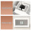 Bac de rangement peu encombrant, boîte de-porte simple rose 6