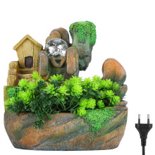 LED-beleuchteter Brunnen, Schaffung einer ruhigen Atmosphäre durch hochwertiges Harz, beruhigendes Klangdekor für Zuhause, Büro oder Schlafzimmer