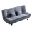 Living And Home Linen Fabric 2-Seat Convertible Sofa Bed with Pillows 4