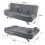 Living And Home Linen Fabric 2-Seat Convertible Sofa Bed with Pillows 6