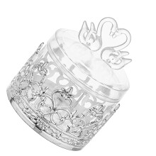 Set of 12 Decorative Candy Holder Delicate-silver swan heart