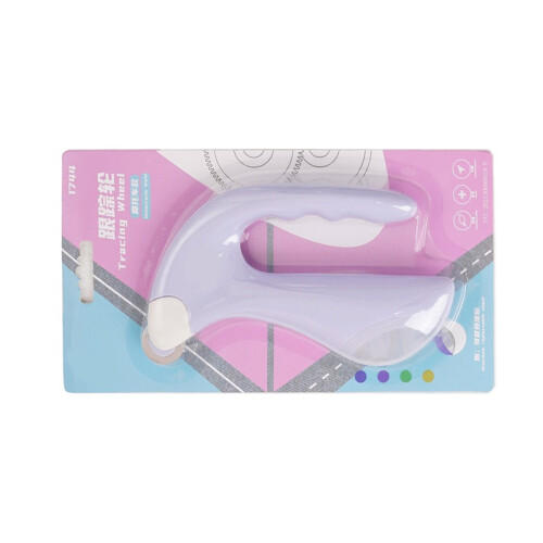 Ergonomic Handle Tracing Wheel for Leather Cloth,-Purple