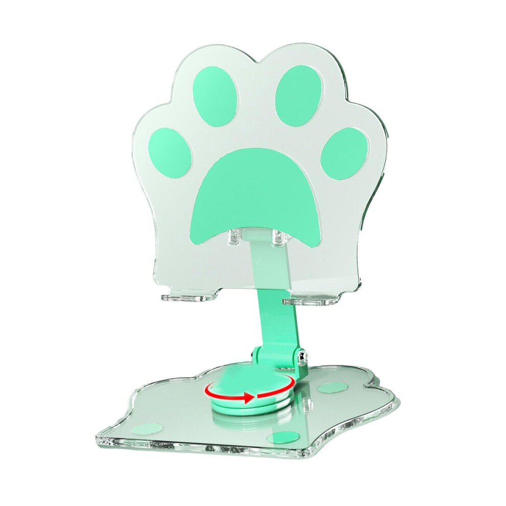 Acrylic Tablet Stand Rotating Desktop Holder Phone Holder For Tablets Up To 12.9 Inches With Non Slip Pad Green 9339159636459