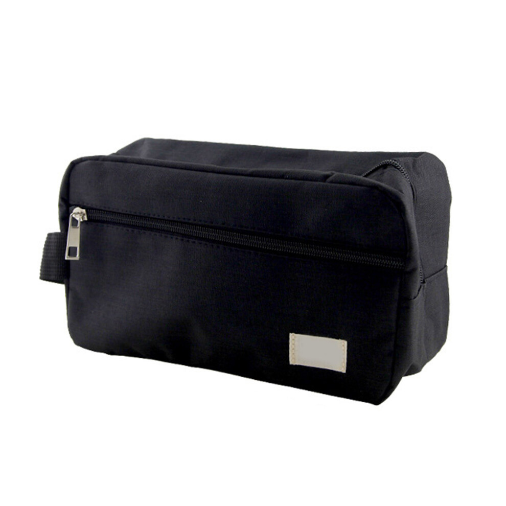 Black Spacious Travel Toiletry Bag Multi Pocket Storage