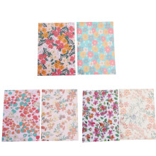 6 st presentpapper, 50x70 cm blomserie bestruket papper små blommiga presentaskar omslagspapper presentark för kvinnor flickor, blommig