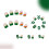 Ongles artificiels courts avec trèfle vert de la Saint-Patrick, 1