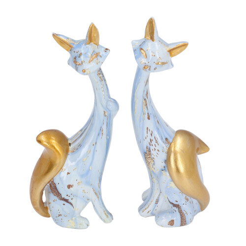 2 stücke Katze Statue Harz Nette Schöne 1