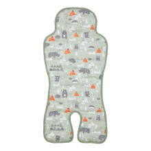Double Sided Cooling Pad For Baby Seat Pram Cushions For Strollers And Car Seats Green Forest