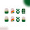 Ongles artificiels courts avec trèfle vert de la Saint-Patrick, 4