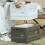 Folding Storage Box with Wood Chopping Board-Khaki plastic top 5