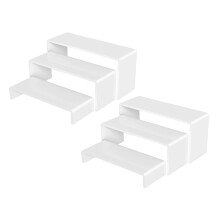 Lot de 6 présentoirs empilables en acrylique, idéaux pour-Blanc