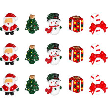Lot de 15 figurines de Noël miniatures en résine, idéal pour décorer les jardins de votre maison de poupée. Un cadeau de Noël parfait pour les