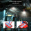 Portable Rechargeable Work Light with Tail Hook Adjustable-Red 6