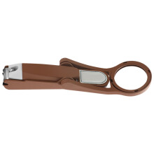 Nagelknipser mit wegklappbarer Lupe, Maniküre-Werkzeug,-braun