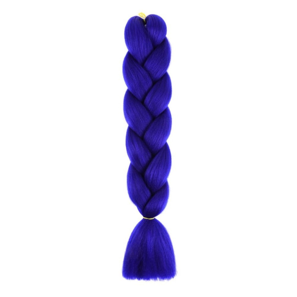 Unisex Human Hair Extension Tape 100G 24 Inch Jumbo Braid Crochet Hair For Braids Rainbow Pre Stretched