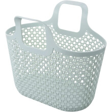Sleek Grey Design Portable Shower Caddy With Handle For Easy Carrying, Food PP Plastic Storage Basket For Space Optimization And Durable Usage