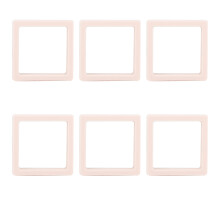Artistic Expression, 6PCS Quality Plastic & Transparent PE Membranes Frames, Pink Color for a Touch of Femininity & DIY Craft Projects