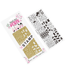 Golden Manicure Stamping Plate Stainless Steel Art Tool For-13